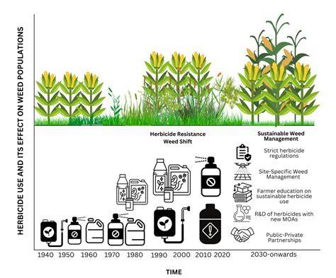 Herbicide ingredients and target weed spectrum visual