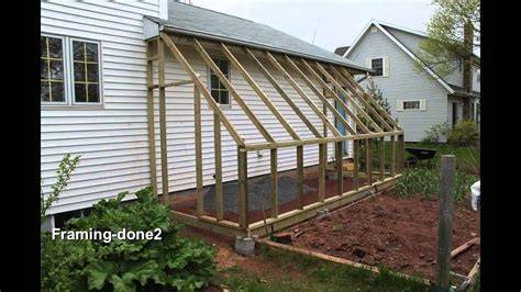 Greenhouse attached to house framing overview