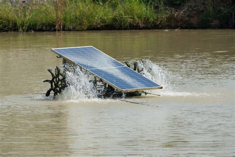illustrative diagram of solar pond aeration system