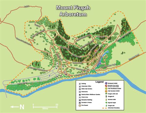 Mount Pisgah Arboretum trails overview map