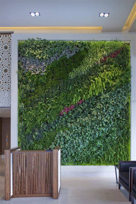 indoor green wall ideas collage