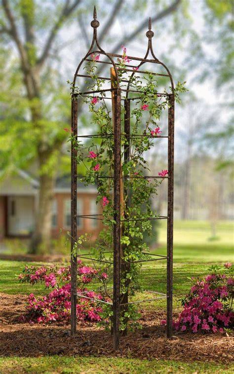 porch panel and obelisk trellises for small spaces