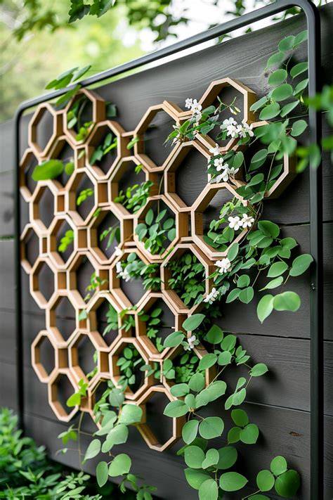 honeycomb trellis for garden wall