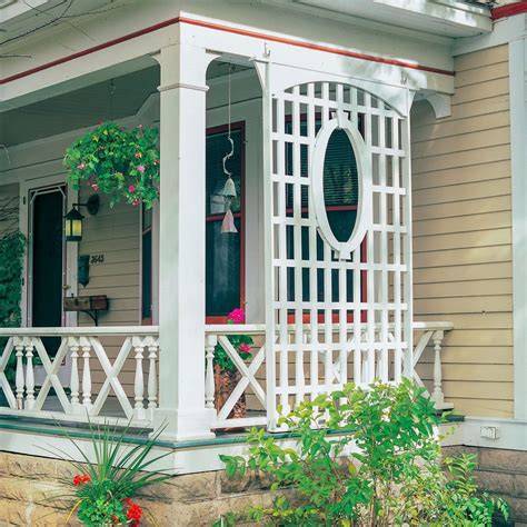 wooden and metal porch trellis materials