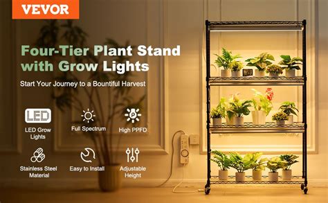 Planned multi-tier LED grow-light shelf layout