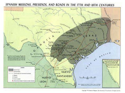 Map of early grants and missions
