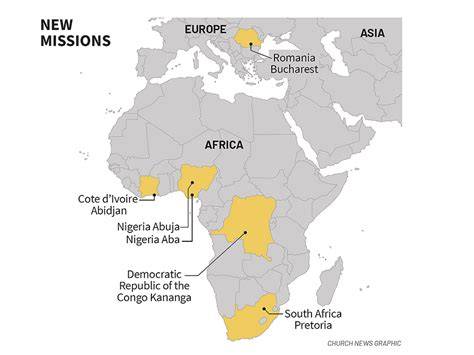 Contemporary mission regions worldwide