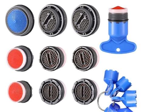 Moen faucet aerator pieces laid out