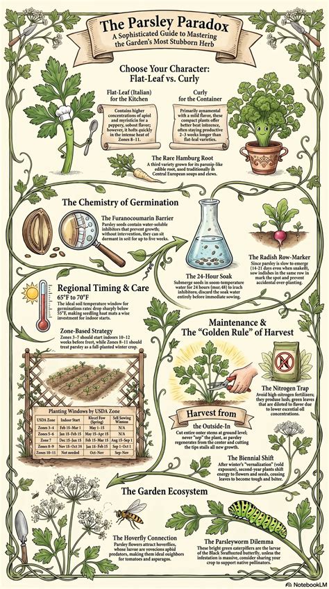 parsley germination timing infographic