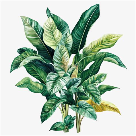variegated植物插图Florida garden foliage