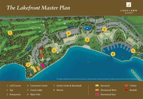 lakefront map Delavan Lake Lawn Lodge location
