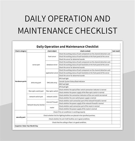 depth settings and maintenance checklist