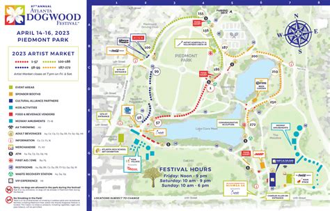 map and layout of dogwood festival market