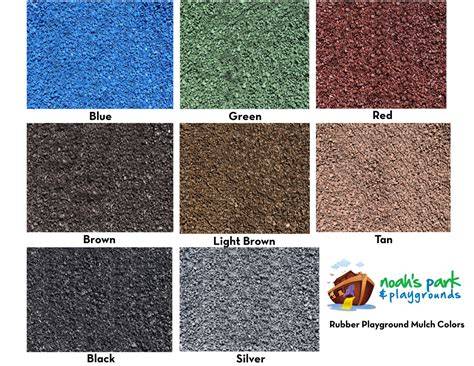 playground rubber mulch color options and safety