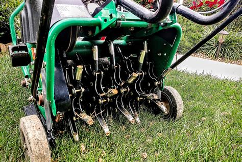 spring lawn repair overseeding and aeration tools