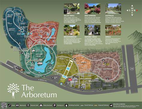 arboretum layout map and garden sections