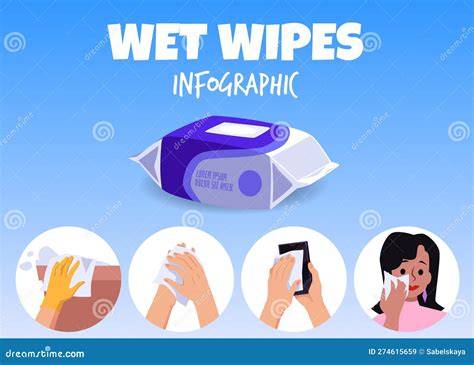infographic on wet wipes composition and disposal