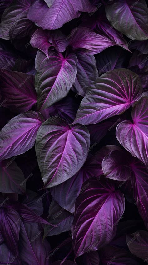 Dark purple foliage trailing vine in container